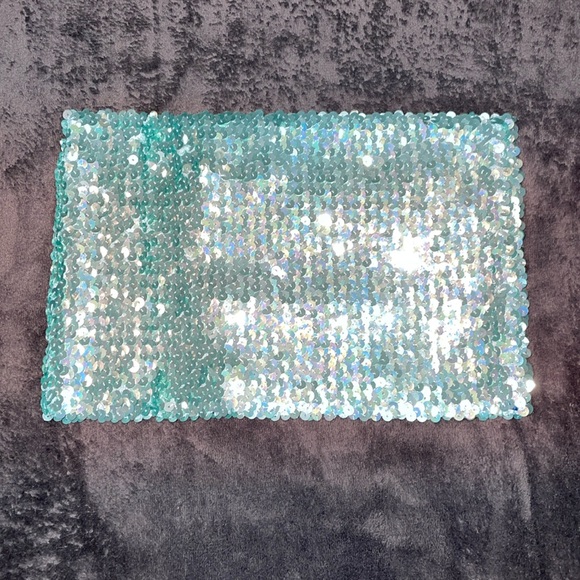 Light Blue Sequined Tube Top - Picture 2 of 4